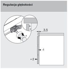 Prowadnice do szuflad Zestaw TIP-ON do Tandem 560H, 560F do synchronizacji - Blum