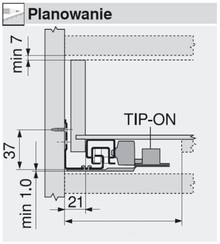 Prowadnice do szuflad Zestaw TIP-ON do Tandem 560H, 560F do synchronizacji - Blum