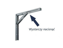 Wspornik składany pod półkę ocynk L-400 - Airtic Professional