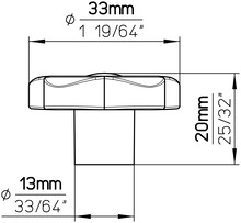 Uchwyty Gałka LINOSELLI GLASEFFEKT 8117 - zielony / fi 33 mm - Siro