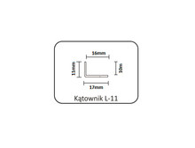 Systemy drzwi przesuwnych Kątownik L-11 do drzwi przesuwnych - srebrny / dł. 235 cm - Aluprofil