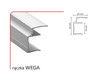 Rączka WEGA 18/P Do Drzwi Przesuwnych Srebrna dł. 270 cm