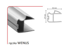 Rączka WENUS 16/P Do Drzwi Przesuwnych Srebrna dł. 270 cm - Aluprofil