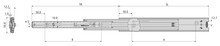 Prowadnice do szuflad Prowadnica kulkowa DZ3320-50 / dł. 70 cm / 60 kg / wysuw ponad 100%  - Accuride