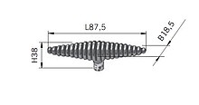 Gałka 1542-88 z Kolekcji Allegra Chrom(W) - Siro