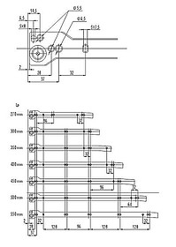 Zestaw prowadnic i boków H=118mm Dł.450mm Srebrny Gamet - Gamet