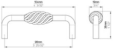 Uchwyty Uchwyt CAGE 1304-104 - czarny mat / rozstaw 96 mm - Siro