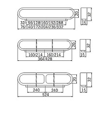 Uchwyt 1515-140 Z Kolekcji Vendo Alum. Proszkowane,Rozstaw 96mm - Siro
