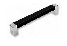 Uchwyt SM0839F Chrom Błyszczący,Eko Skóra Brązowa, Rozst.96mm - Siro
