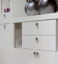 Gałka 2100 Chrom, Tworzywo-Białe - Siro