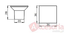 Gałka METALLEFFEKT 8045 - chrom mat / 36 mm - Siro