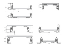 Prowadnice do dużych obciążeń Kątownik DZ635 do prowadnic DZ5321 / dł. 50 cm - Accuride