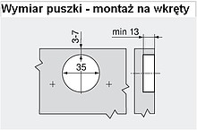 Zawiasy Zawias kątowy z hamulcem CLIP Top BLUMOTION - nikiel / 95°/+20° II / ze sprężyną / drzwi nakładane / puszka: na wkręty - Blum