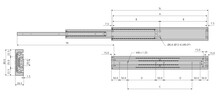 Prowadnice do szuflad Prowadnica kulkowa antykorozyjna DA4160 / dł. 45 cm / 285 kg / wysuw 100%  - Accuride