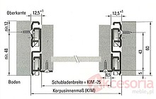 Prowadnica STALOWA ROLKOWA F080 75cm 50kg 100%Wysuw Biała Wurth - Würth