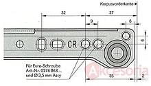 Prowadnica STALOWA ROLKOWA F080 75cm 50kg 100%Wysuw Biała Wurth - Würth