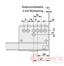 Szuflada pod piekarnik Wurth / dł. 50 cm / wys. 22 cm / Soft Close + pełny wysuw - Würth