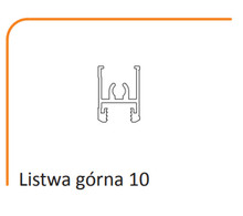 Systemy drzwi przesuwnych Listwa Górna 10 Do Drzwi Przesuwnych Srebrna dł. 170 cm - Aluprofil