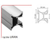 Rączka URAN 10/P Do Drzwi Przesuwnych Srebrna dł.270 cm - Aluprofil