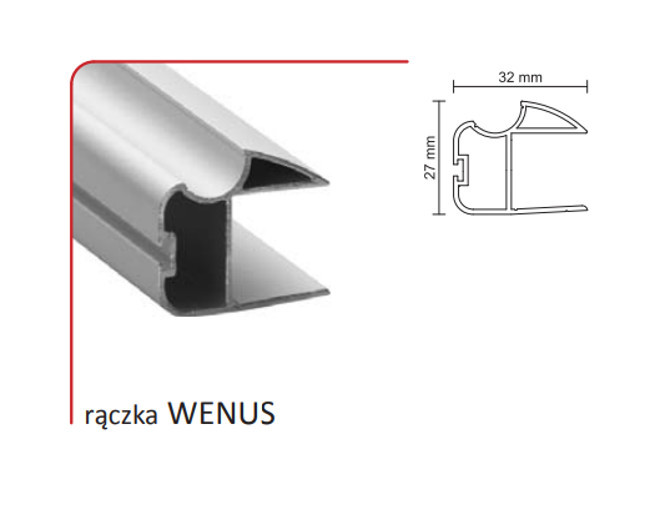 Rączka WENUS 16/P Do Drzwi Przesuwnych Jasny Brąz dł.270 cm