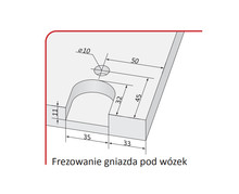 Systemy drzwi przesuwnych Rączka WENUS 18/P Do Drzwi Przesuwnych Jasny Brąz dł.270 cm - Aluprofil