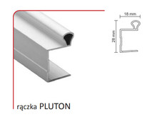 Systemy drzwi przesuwnych Rączka PLUTON 16/P Do Drzwi Przesuwnych Jasny Brąz dł. 270 cm - Aluprofil