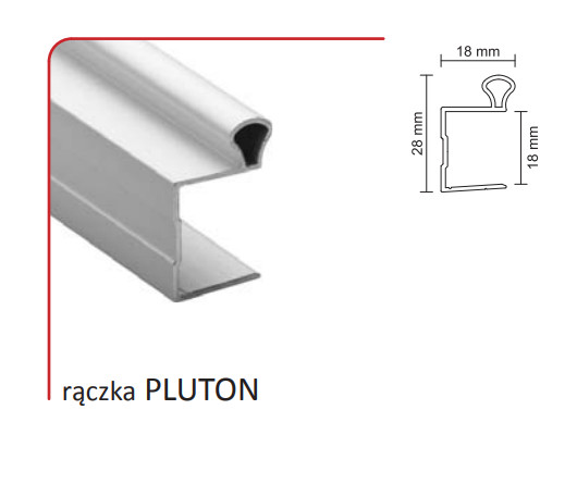 Rączka PLUTON 18/P Do Drzwi Przesuwnych Jasny Brąz dł. 270 cm