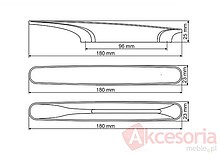 Uchwyt UU07  z kolekcji CAMELEON czarny, chrom satynowy(W) - Gamet