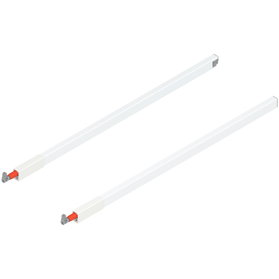 Reling podłużny kwadratowy TANDEMBOX ANTARO - jedwabiście biały / dł. 65 cm / kpl