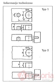 Złącze mimośrodowe wzmocnione Wurth SV20/2 do płyty od 18 mm - Würth