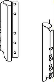 Szuflady Uchwyty narożnej ścianki tylnej TANDEMBOX SPACE CORNER Z30D / wys. D=199 mm / szary - Blum