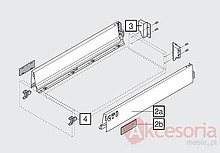 Szuflady Szuflada ANTARO Wys.M=83mm dł.60cm 65kg CZARNA Hamulec - Blum