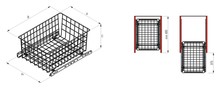 Szuflada MD 50 SREBRNA 20cm.Wys/50cm.Głęb/50cm.Szer. Szafki - Rejs