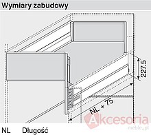 Szuflady INTIVO- Okucia SYNCROMOTION Białe Do Szuflady D BOXCAP Narożnej - Blum