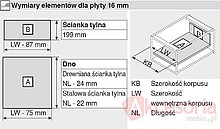 Szuflada Tandembox INTIVO Wys.D=198mm dł.35cm 30kg BIAŁA HAMULEC - Blum