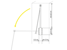 Drążki i wieszaki do szaf Pantograf stalowy Valcomp - czarny / 45-60 cm - Valcomp