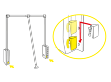 Drążki i wieszaki do szaf Pantograf aluminiowy Valcomp - czarny / 45-60 cm - Valcomp