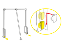 Wyposażenie szaf Pantograf aluminiowy Valcomp - czarny / 83-115 cm - Valcomp