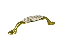 Uchwyt UP19 Mosiądz antyczny, Porcelana MLK-11 Rozstaw 96mm - Gamet