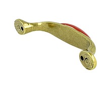 Uchwyt UP19 Mosiądz antyczny, Porcelana RED-15 Rozstaw 96mm - Gamet