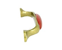 Uchwyt UP19 Mosiądz antyczny, Porcelana RED-15 Rozstaw 96mm - Gamet