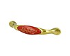 Uchwyt UP19 Mosiądz antyczny, Porcelana RED-15 Rozstaw 96mm