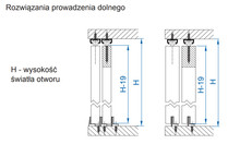 Systemy drzwi przesuwnych Zestaw APIS AP08 do 2 drzwi przesuwnych / dł. 80 cm / 9 kg - Valcomp