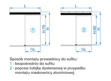 Systemy drzwi przesuwnych Zestaw HERKULES HS60 Do 1 Drzwi Przejściowych dł. 120 cm 60kg - Valcomp