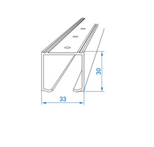 Prowadnice do drzwi Zestaw HERKULES PLUS HP25 do 2 drzwi składanych / dł. 120 cm / 25 kg - Valcomp