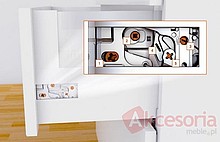 Szuflady Tandembox ANTARO Wys.N=68mm dł.50cm 30kg CZARNA hamulec - Blum