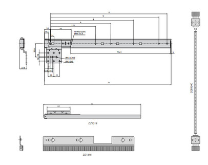 Pręt DZ61040 Dł.180cm Do Prowadnic 1316/1319
