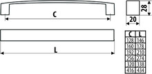 Uchwyt UU24 - nikiel szczotkowany / rozstaw 256 mm - Gamet