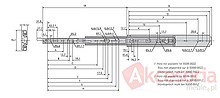 Prowadnice do dużych obciążeń Prowadnica kulkowa 9308-0028 Z Blokadą 100% dł.71.12cm LEWA - Accuride