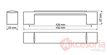 Uchwyt UU30 chrom satynowy rozstaw 320mm(W) - Gamet